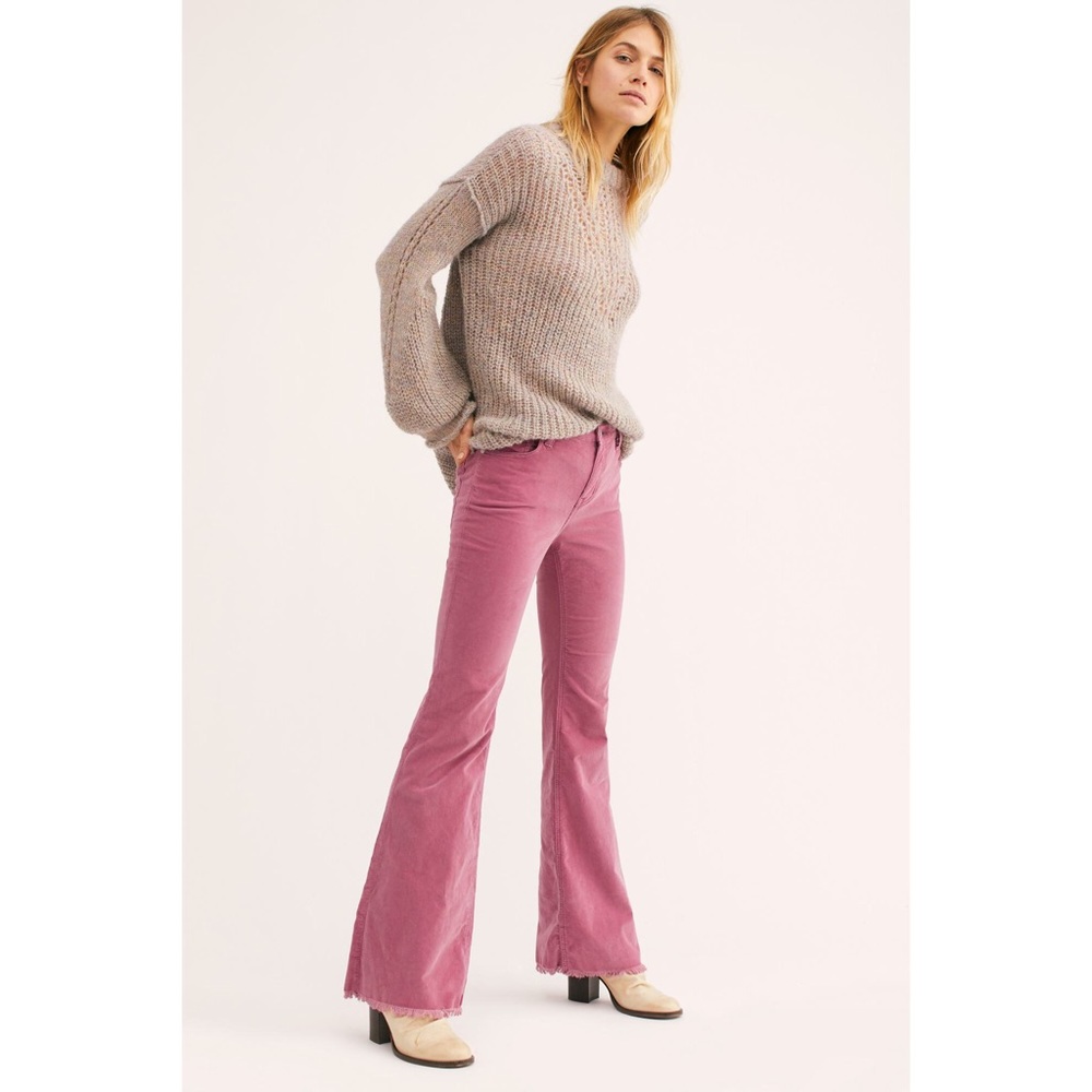 Free People Vintage Cord Flare in Dahlia Purple